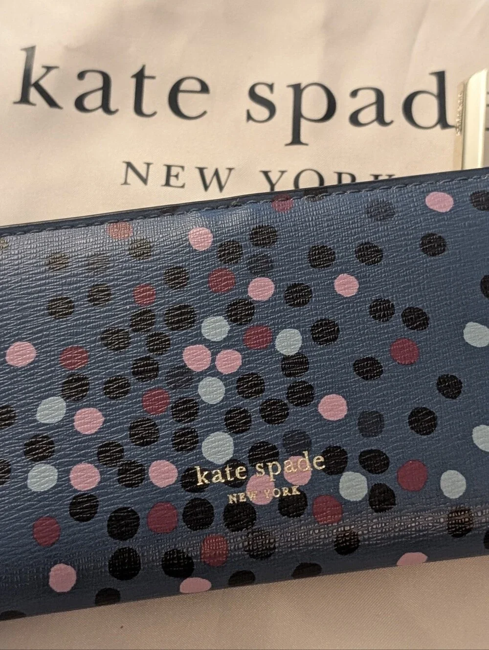 Kate Spade Smitten Kitten Polka Dot Bifold Wallet